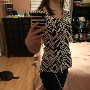 Lime Blue Peplum top